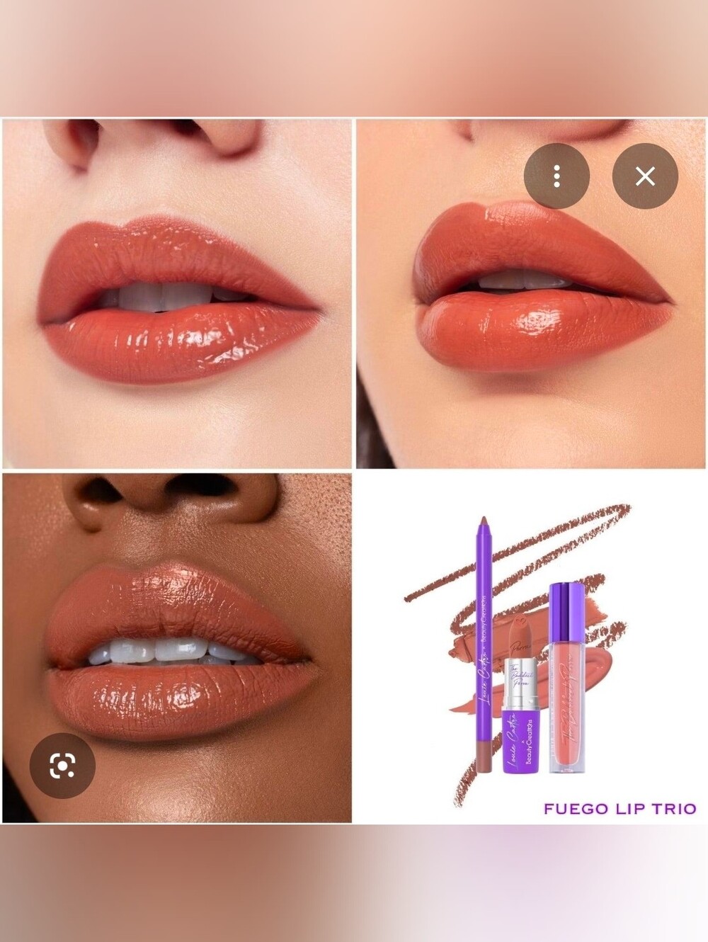 Louie Castro x Beauty Creations Fuego Lip Trio 3-piece Lip Kit BNIB